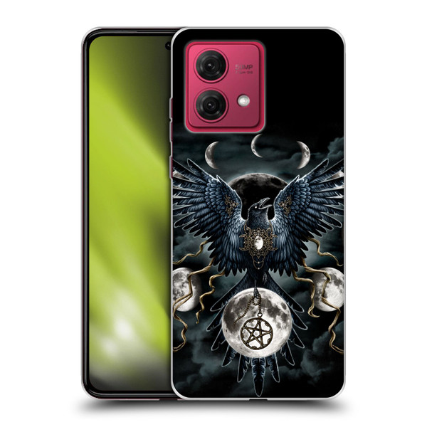 Sarah Richter Animals Gothic Black Raven Soft Gel Case for Motorola Moto G84 5G