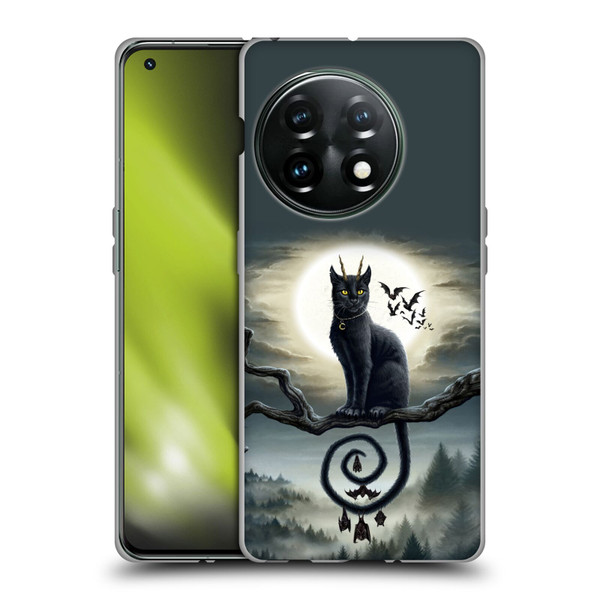 Sarah Richter Animals Gothic Black Cat & Bats Soft Gel Case for OnePlus 11 5G