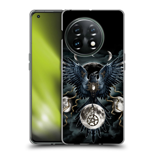 Sarah Richter Animals Gothic Black Raven Soft Gel Case for OnePlus 11 5G