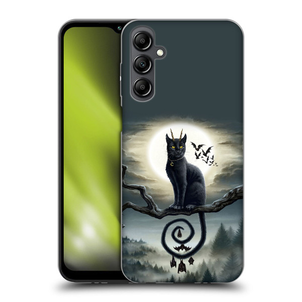 Sarah Richter Animals Gothic Black Cat & Bats Soft Gel Case for Samsung Galaxy M14 5G