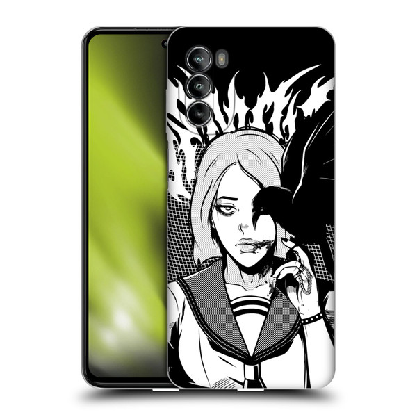 Zombie Makeout Club Art Crow Soft Gel Case for Motorola Moto G82 5G