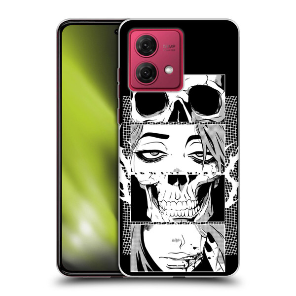 Zombie Makeout Club Art Skull Collage Soft Gel Case for Motorola Moto G84 5G