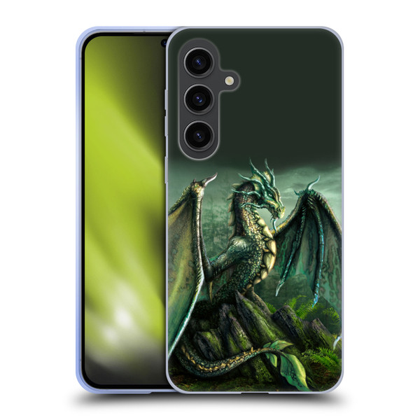 Sarah Richter Fantasy Creatures Green Nature Dragon Soft Gel Case for Samsung Galaxy S24+ 5G