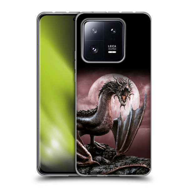 Sarah Richter Fantasy Creatures Black Dragon Roaring Soft Gel Case for Xiaomi 13 Pro 5G