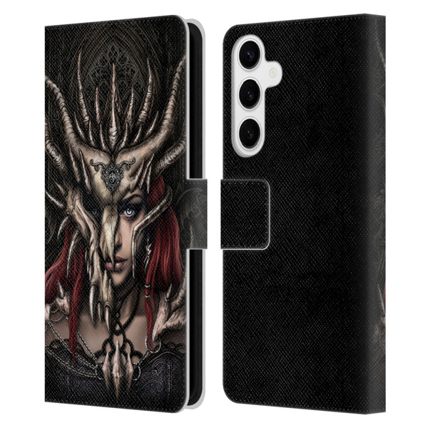 Sarah Richter Gothic Warrior Girl Leather Book Wallet Case Cover For Samsung Galaxy S24+ 5G