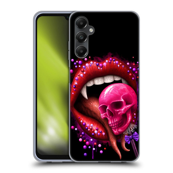 Sarah Richter Skulls Red Vampire Candy Lips Soft Gel Case for Samsung Galaxy A05s