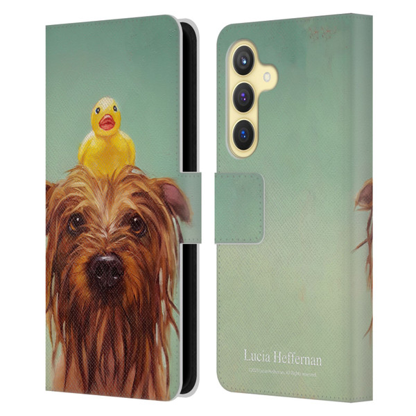 Lucia Heffernan Art Bath Time Leather Book Wallet Case Cover For Samsung Galaxy S24 5G