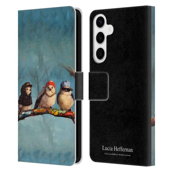 Lucia Heffernan Art Birdz In Da Hood Leather Book Wallet Case Cover For Samsung Galaxy S24+ 5G