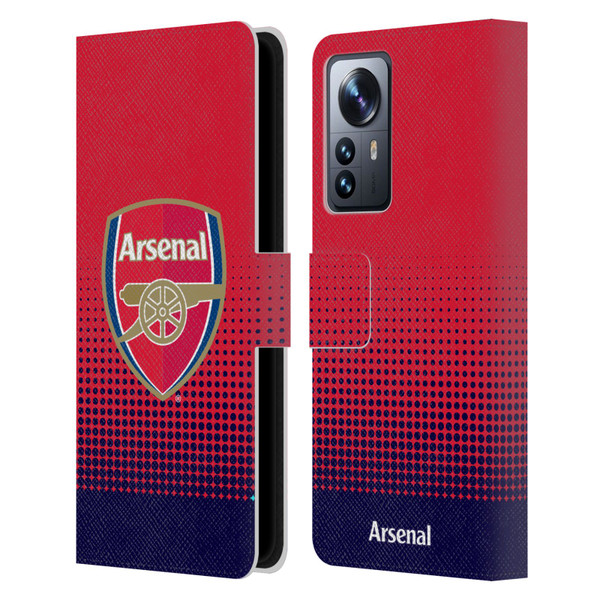 Arsenal FC Crest 2 Fade Leather Book Wallet Case Cover For Xiaomi 12 Pro