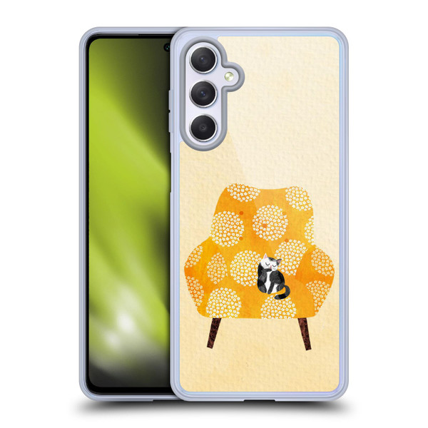 Planet Cat Arm Chair Honey Chair Cat Soft Gel Case for Samsung Galaxy M54 5G