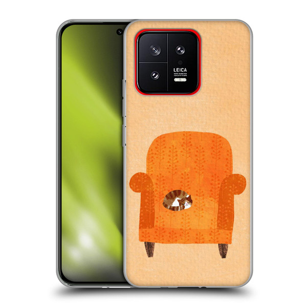 Planet Cat Arm Chair Orange Chair Cat Soft Gel Case for Xiaomi 13 5G
