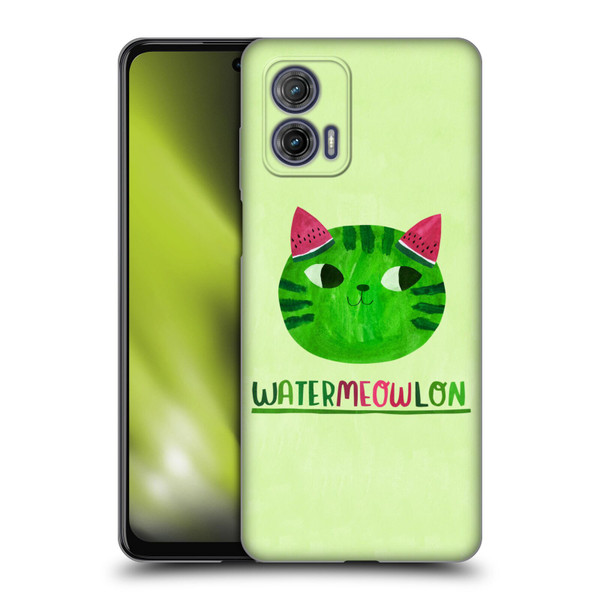 Planet Cat Puns Watermeowlon Soft Gel Case for Motorola Moto G73 5G