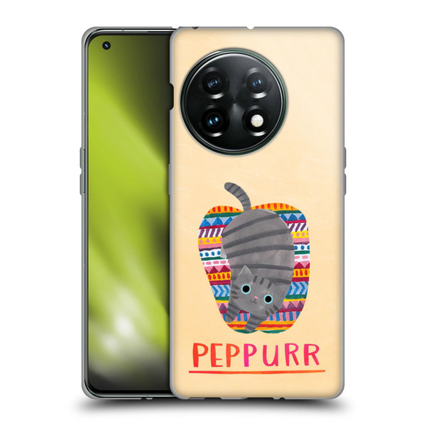 Planet Cat Puns Peppur Soft Gel Case for OnePlus 11 5G