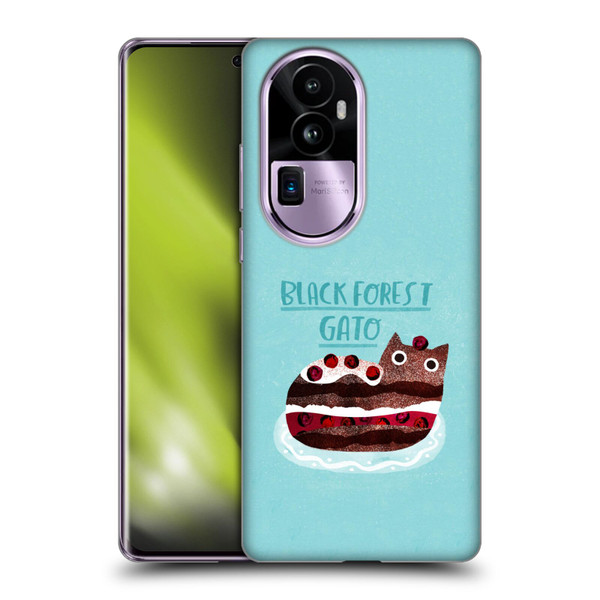 Planet Cat Puns Black Forest Gato Soft Gel Case for OPPO Reno10 Pro+