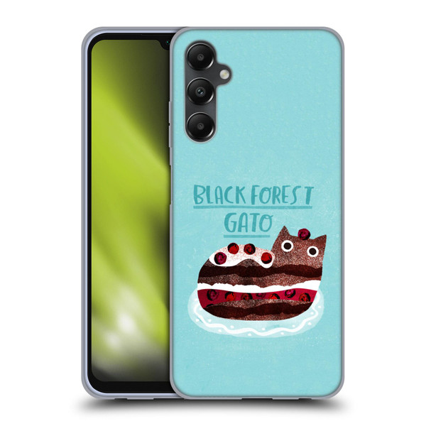 Planet Cat Puns Black Forest Gato Soft Gel Case for Samsung Galaxy A05s