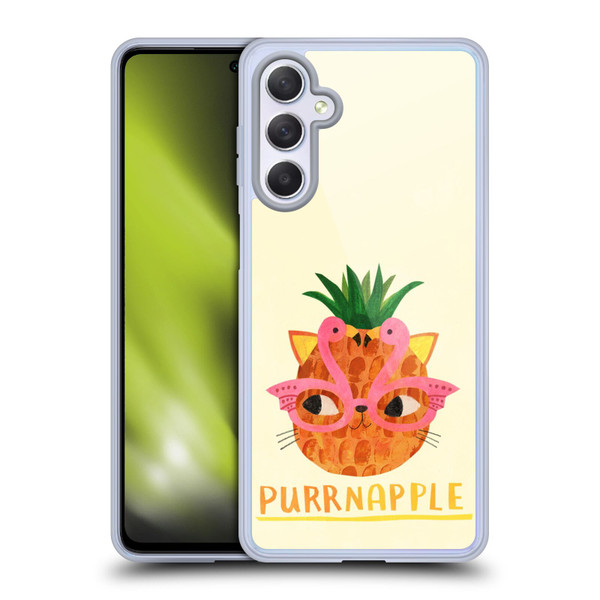 Planet Cat Puns Purrnapple Soft Gel Case for Samsung Galaxy M54 5G