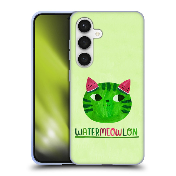 Planet Cat Puns Watermeowlon Soft Gel Case for Samsung Galaxy S24 5G