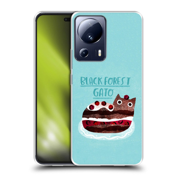 Planet Cat Puns Black Forest Gato Soft Gel Case for Xiaomi 13 Lite 5G