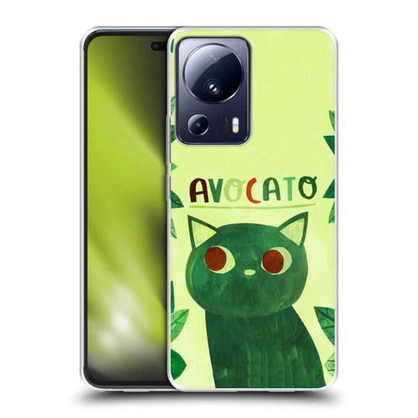 Planet Cat Puns Avocato Soft Gel Case for Xiaomi 13 Lite 5G