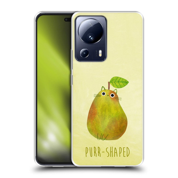 Planet Cat Puns Purr-shaped Soft Gel Case for Xiaomi 13 Lite 5G