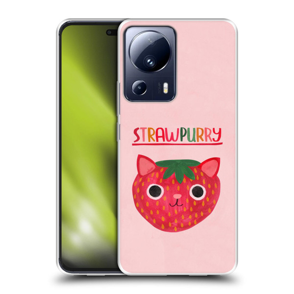 Planet Cat Puns Strawpurry Soft Gel Case for Xiaomi 13 Lite 5G