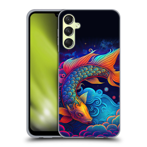 Wumples Cosmic Animals Clouded Koi Fish Soft Gel Case for Samsung Galaxy A24 4G / Galaxy M34 5G