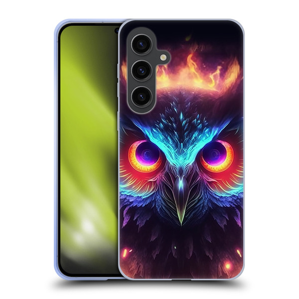 Wumples Cosmic Animals Owl Soft Gel Case for Samsung Galaxy S24+ 5G