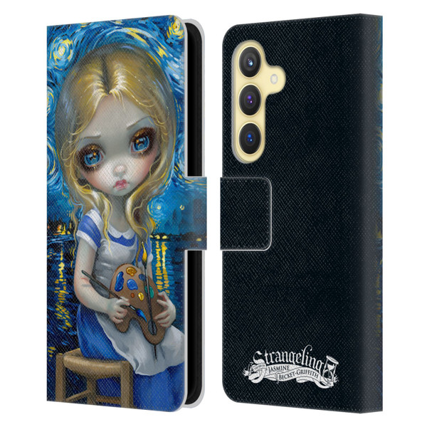 Strangeling Art Impressionist Night Leather Book Wallet Case Cover For Samsung Galaxy S24 5G