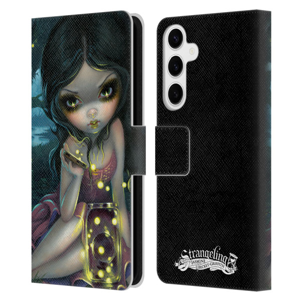 Strangeling Art Fireflies in Summer Leather Book Wallet Case Cover For Samsung Galaxy S24+ 5G