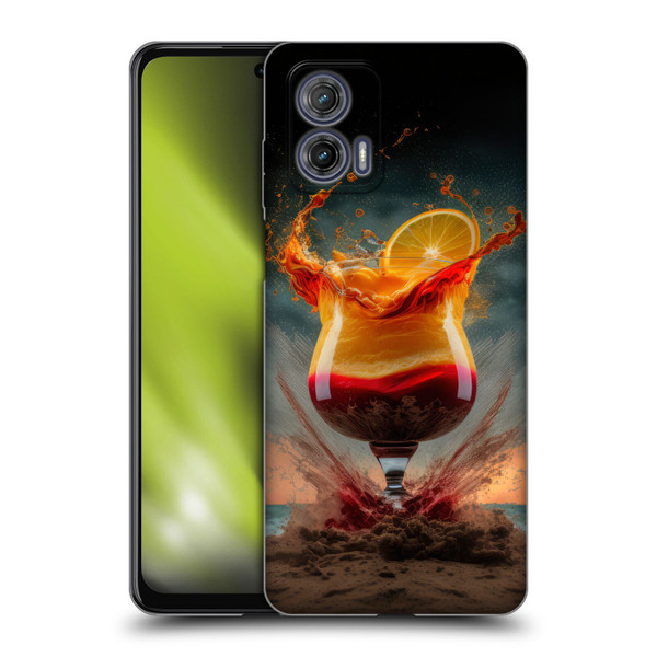 Spacescapes Cocktails Summer On The Beach Soft Gel Case for Motorola Moto G73 5G