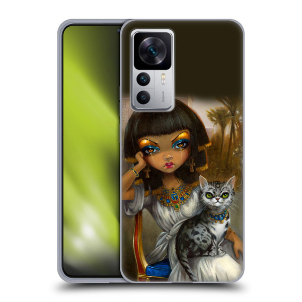 Strangeling Art Egyptian Girl with Cat Soft Gel Case for Xiaomi 12T 5G / 12T Pro 5G / Redmi K50 Ultra 5G