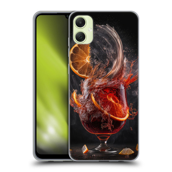 Spacescapes Cocktails Gin Explosion, Negroni Soft Gel Case for Samsung Galaxy A05