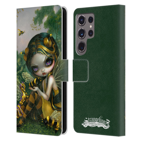 Strangeling Dragon Bee Fairy Leather Book Wallet Case Cover For Samsung Galaxy S24 Ultra 5G