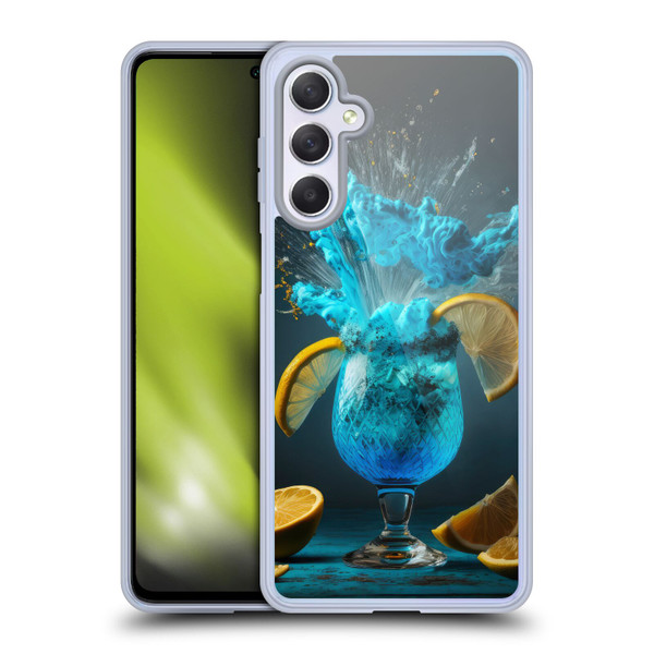 Spacescapes Cocktails Blue Lagoon Explosion Soft Gel Case for Samsung Galaxy M54 5G