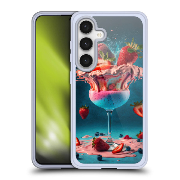 Spacescapes Cocktails Frozen Strawberry Daiquiri Soft Gel Case for Samsung Galaxy S24 5G