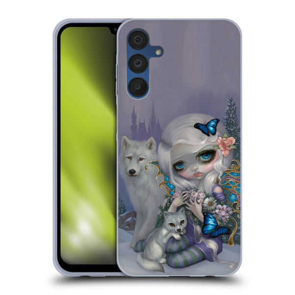 Strangeling Fairy Art Winter with Wolf Soft Gel Case for Samsung Galaxy A15