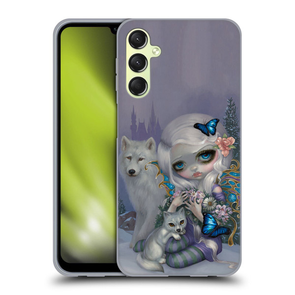 Strangeling Fairy Art Winter with Wolf Soft Gel Case for Samsung Galaxy A24 4G / Galaxy M34 5G