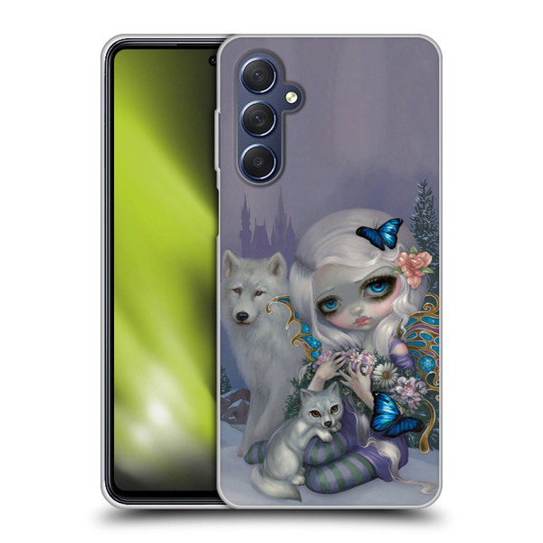 Strangeling Fairy Art Winter with Wolf Soft Gel Case for Samsung Galaxy M54 5G