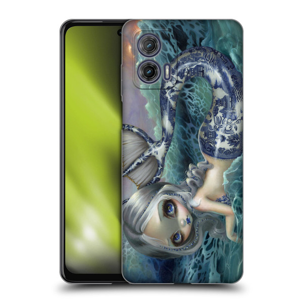 Strangeling Mermaid Blue Willow Tail Soft Gel Case for Motorola Moto G73 5G