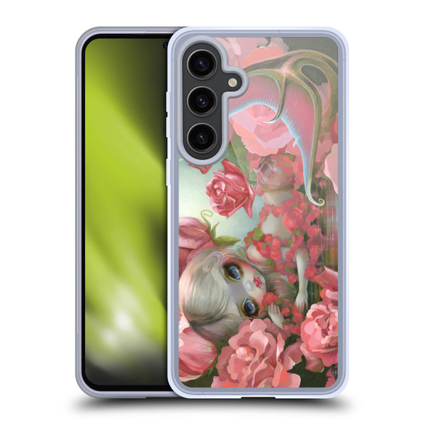 Strangeling Mermaid Roses Soft Gel Case for Samsung Galaxy S24+ 5G
