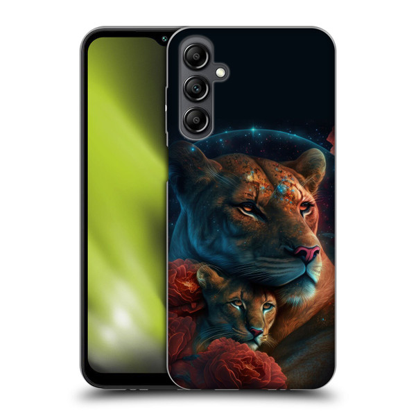 Spacescapes Floral Lions Star Watching Soft Gel Case for Samsung Galaxy M14 5G