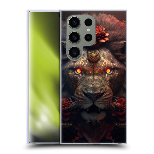 Spacescapes Floral Lions Crimson Pride Soft Gel Case for Samsung Galaxy S24 Ultra 5G
