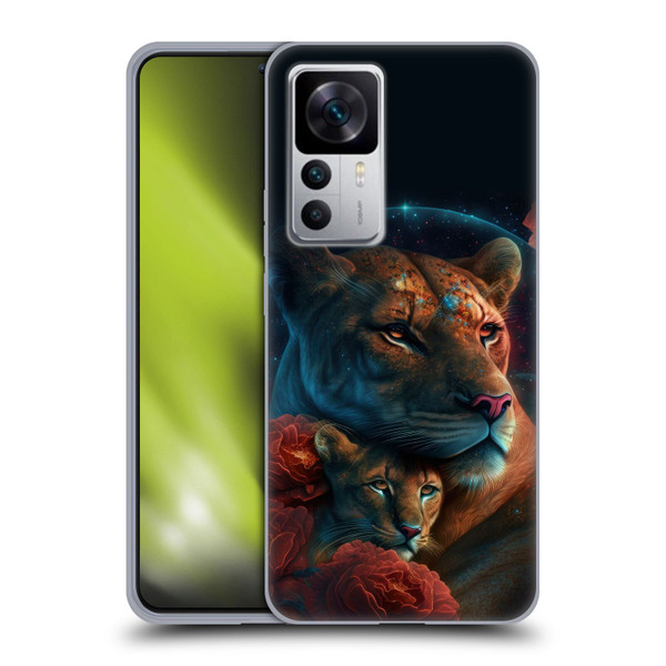 Spacescapes Floral Lions Star Watching Soft Gel Case for Xiaomi 12T 5G / 12T Pro 5G / Redmi K50 Ultra 5G