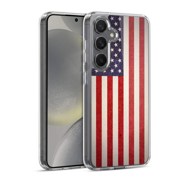 Ameritech Graphics American Flag Soft Gel Case for Samsung Galaxy S24 5G & MagSafe