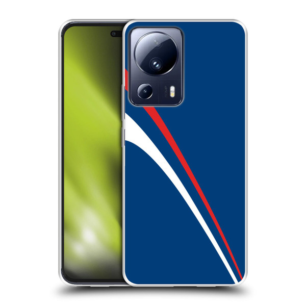 Ameritech Graphics Red And White Lines Soft Gel Case for Xiaomi 13 Lite 5G