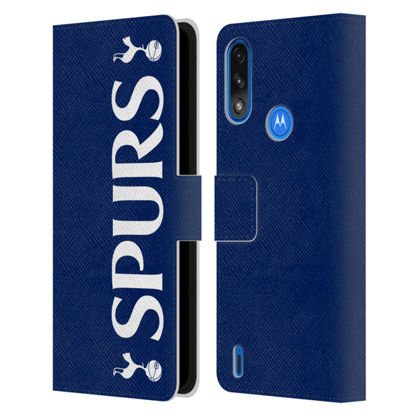 Tottenham Hotspur F.C. Badge SPURS Leather Book Wallet Case Cover For Motorola Moto E7 Power / Moto E7i Power