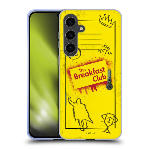 The Breakfast Club Graphics Yellow Locker Soft Gel Case for Samsung Galaxy S24+ 5G