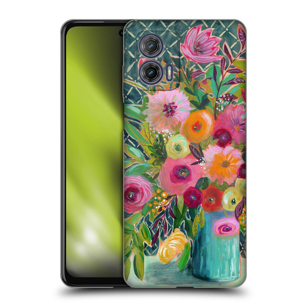 Suzanne Allard Floral Graphics Hope Springs Soft Gel Case for Motorola Moto G73 5G