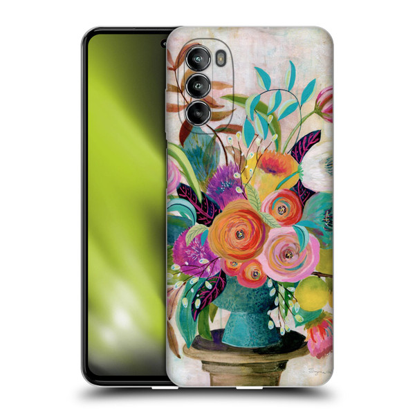 Suzanne Allard Floral Graphics Charleston Glory Soft Gel Case for Motorola Moto G82 5G