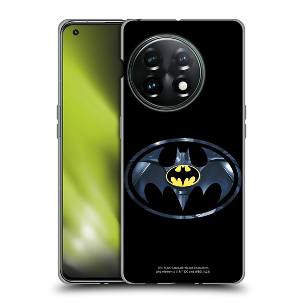 The Flash 2023 Graphics Black Batman Logo Soft Gel Case for OnePlus 11 5G